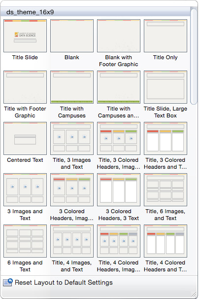 Selecting Slide Layout